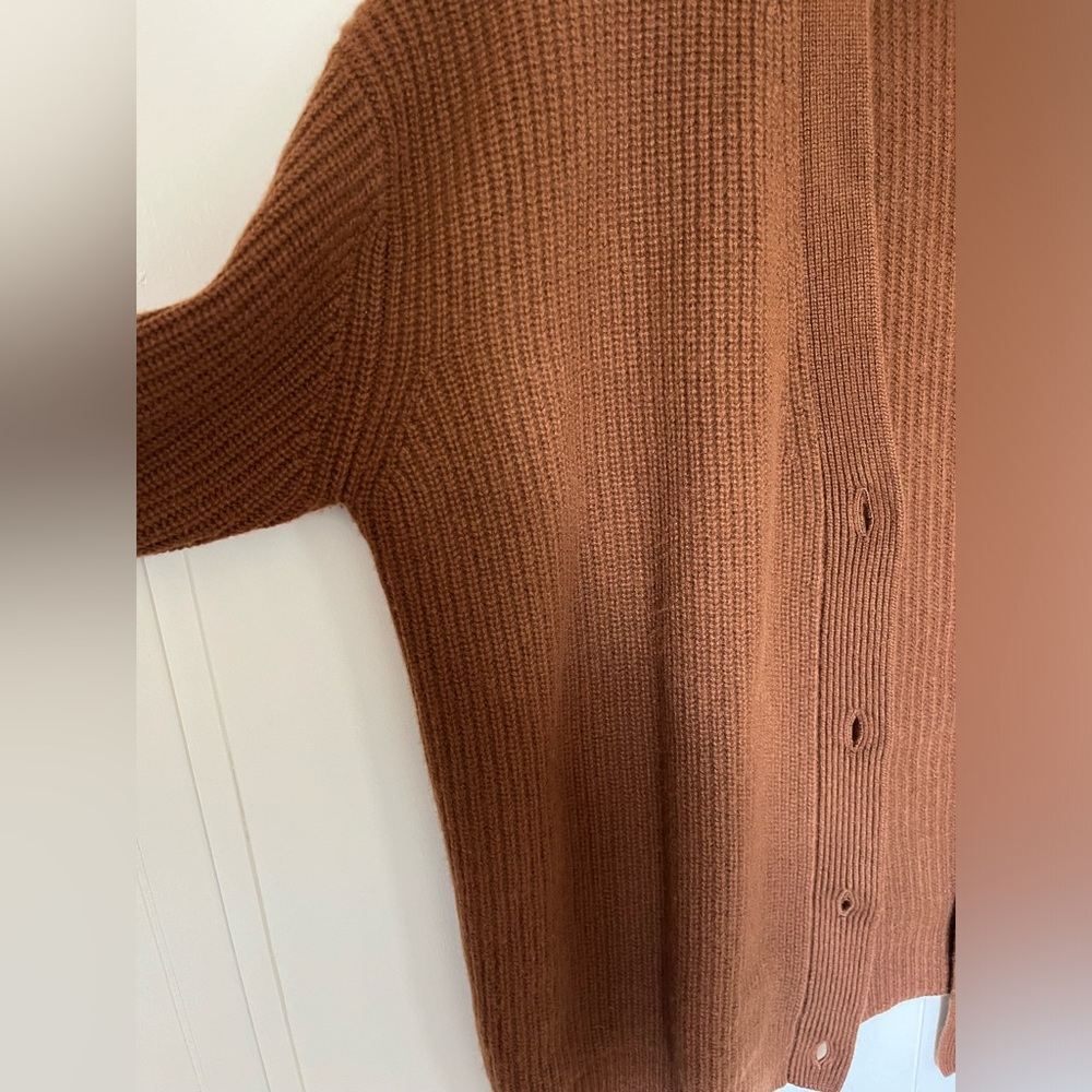 Jenni Kayne cashmere brown sweater size XS oversized - Picture 5 of 6